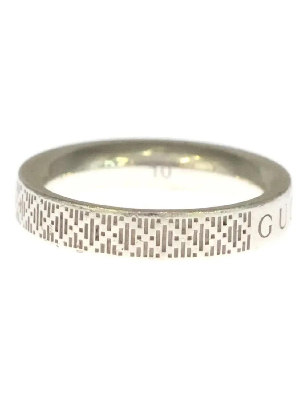 Gucci Diamante Logo Ring Silver